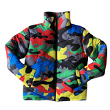Nina Parker Camo Jacket Men's and Women's Color Camouflage down Jacket