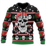 Black Christmas Sweater Christmas 3D Skull Print Hoodie