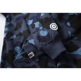 Shark Print Hoodie Autumn and Winter Men's Cotton Sweater Jacket
