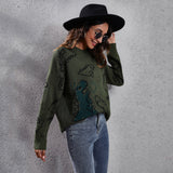 Dinosaur Sweaters Knitted Sweater for Women