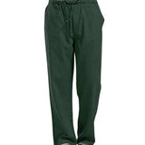 Linen Pants Straight Leg Pants Drawstring Lightweight Elastic Beach Pants Men's Casual Trousers with Pockets Men's Linen Large Size Pocket Trousers