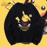 Men and Women Pokemon Pikachu Hoodie Pikachu Long Sleeve T-shirt
