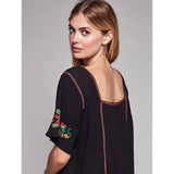 Women Dresses Floral Embroidered Ethnic Style Dress