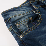 Amiri Jeans Casual Hip Hop Wash Splash-Ink Painted Slim Jeans Casual Fashionable 838