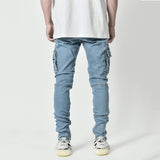 J Shaped Jeans Men's Jeans New Style Side Pocket Fashion Skinny Micro Elastic