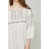 Women Dresses Summer Embroidered Back Midi Dress