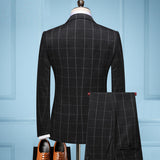 Seersucker Suit Men's Three-Piece Suit