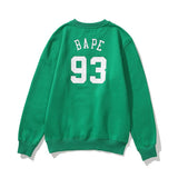 Shark Print Sweatshirts Lakers Crew Neck Sweater Velvet Padded Bottoming Shirt