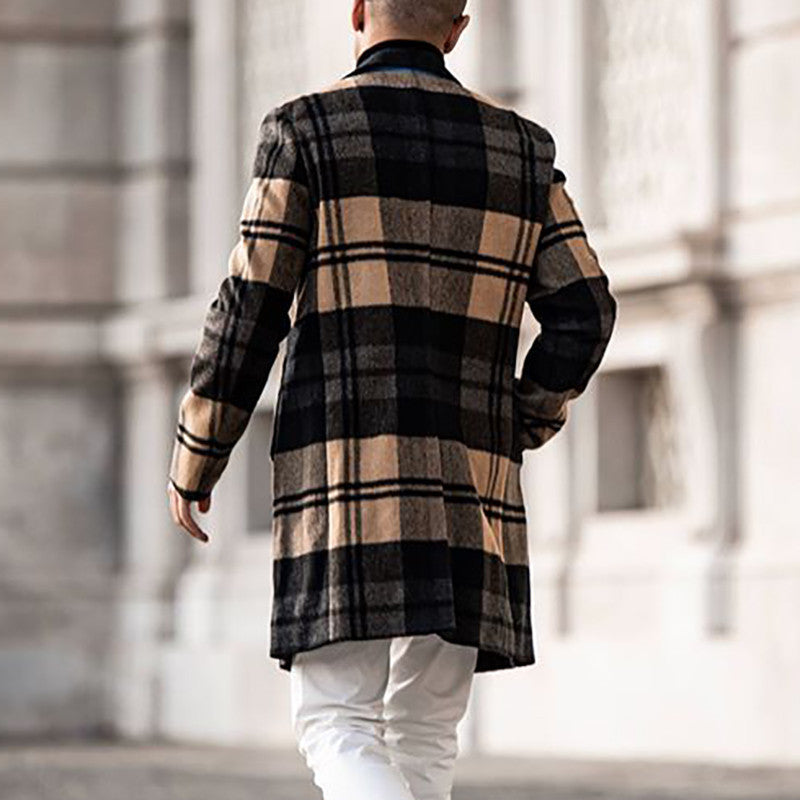 Bane Coat Print Plaid Woolen