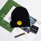 Justin Bieber Toque Autumn and Winter Smiling Face Smiling Face Knitted Hat Hip Hop