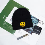 Justin Bieber Toque Autumn and Winter Smiling Face Smiling Face Knitted Hat Hip Hop