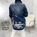 Women Plus Size Denim Coats Fashion Casual Denim Jacket for Women