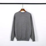 Fog Sweatshirt Male and Female Large Size Loose Chest YarnDyed Alphabet Knitting Crew Neck Pullover Sweater Fear Of God