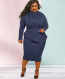 Women Plus Size Midi Dresses Bodycon Butterfly One-Step Dress