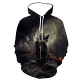 Skull Hoodie 3D Digital Printing Skull Sweater Men's Hoodie