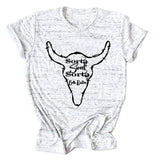 Beth Dutton Outfits Casual Women's Sorta Sweet Sorta Crew Neck Personality Printed Short-Sleeved T-shirt for Women