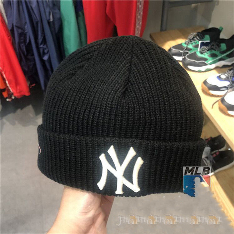 Yankee And Dogers Winter Hat Autumn And Winter Embroidery Men And Women Winter Hat Ear Protection Beanie Hat