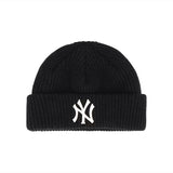 Yankee and Dogers Winter Hat Woolen Cap Women's Autumn and Winter Warm Hat Yellow Knitted Hat