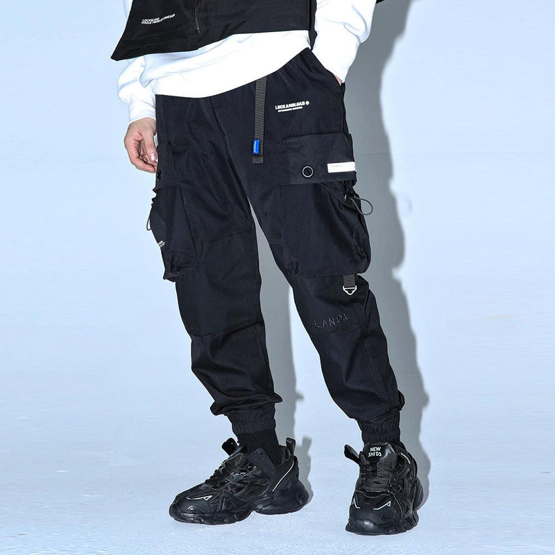 Ankle Banded Pants Men's plus Size Retro Sports Multi-Pocket Cargo Pants Street Trendy Casual Pants Men Pants