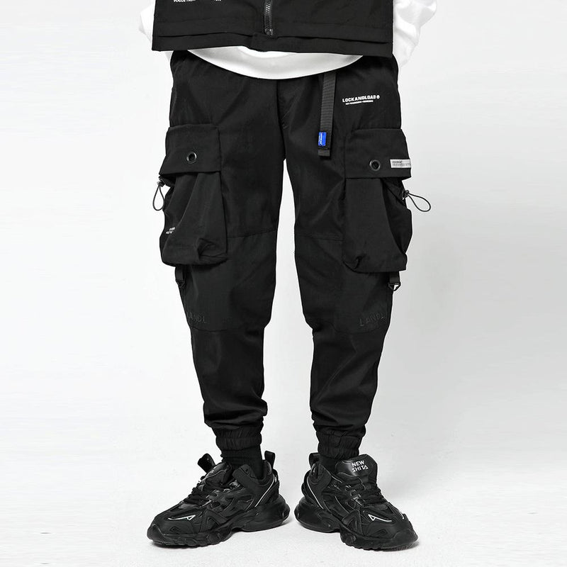 Ankle Banded Pants Men's plus Size Retro Sports Multi-Pocket Cargo Pants Street Trendy Casual Pants Men Pants