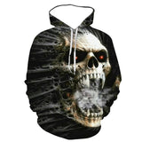 Skull Hoodie 3D Digital Printing Skull Sweater Men's Hoodie