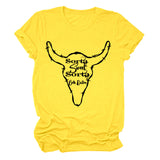 Beth Dutton Outfits Casual Women's Sorta Sweet Sorta Crew Neck Personality Printed Short-Sleeved T-shirt for Women