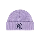 Yankee and Dogers Winter Hat Woolen Cap Women's Autumn and Winter Warm Hat Yellow Knitted Hat