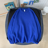 Men's Sweater Fall Winter Men Loose Solid Color round Neck Sweater