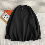 Men's Sweater Fall Winter Men Loose Solid Color round Neck Sweater