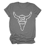 Beth Dutton Outfits Casual Women's Sorta Sweet Sorta Crew Neck Personality Printed Short-Sleeved T-shirt for Women