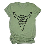 Beth Dutton Outfits Casual Women's Sorta Sweet Sorta Crew Neck Personality Printed Short-Sleeved T-shirt for Women