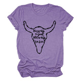 Beth Dutton Outfits Casual Women's Sorta Sweet Sorta Crew Neck Personality Printed Short-Sleeved T-shirt for Women