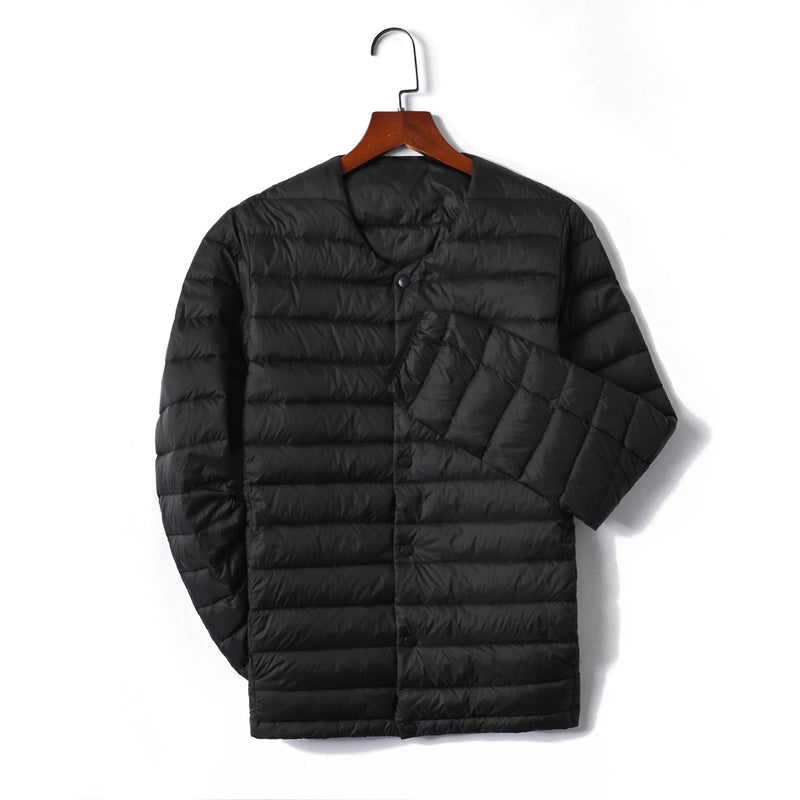 Men Winter Coats Puffer Jacket down Coat Autumn and Winter Loose round Neck Men's Long Sleeve