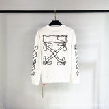 Off White Sweatshirts Long Sleeve round Neck Neck Winter Men and Women Same Style Sweatershirt
