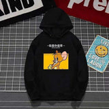Tom and Jerry Hoodie Sweater Men's and Women's Hats Hoodie Student