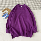 Men's Sweater Fall Winter Men Loose Solid Color round Neck Sweater
