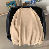 Men's Sweater Fall Winter Men Loose Solid Color round Neck Sweater