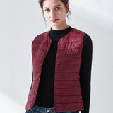 Women Winter Coats Puffer down Vest Lightweight down Jacket Vest Women's Autumn and Winter Vest