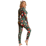 Women Plus Size Jumpsuits Knitted Stretch Tight Christmas Jumpsuit