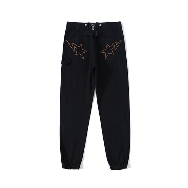 Shark Print Pant Cargo Trousers Men's Street Fashion Shark Head Casual Pants