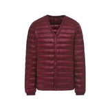 Men Winter Coats Puffer Jacket down Coat Men's V-neck Light Thin down Jacket round Neck Jacket