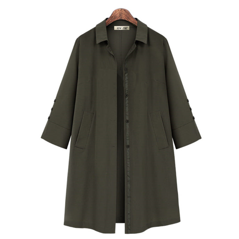 Women Plus Size Tops Long Sleeve Loose Slimming Casual Jacket