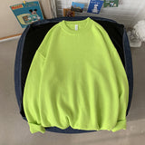 Men's Sweater Fall Winter Men Loose Solid Color round Neck Sweater
