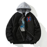 New York NYC Varsity Jacket Bomber Jacket Sequins Embroidered Baseball Uniform