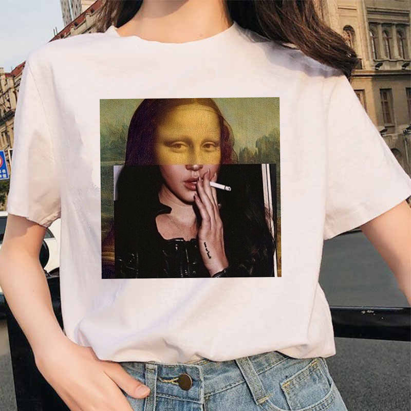 Friends Joey T Shirt Mona Lisa Starry Sky Short Sleeve T-shirt