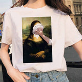 Friends Joey T Shirt Mona Lisa Starry Sky Short Sleeve T-shirt