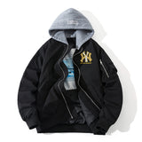 New York NYC Varsity Jacket Baseball Uniform Sequined Embroidered Jacket