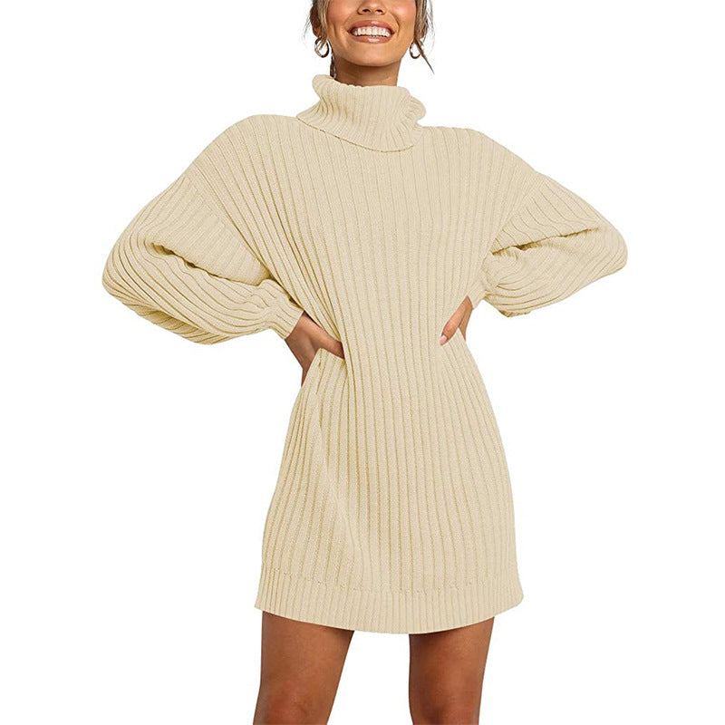 Sweater Dress Outfit With Tights 2 Pieces Set Autumn and Winter Fashion Women's Sweater Knitwear Dress