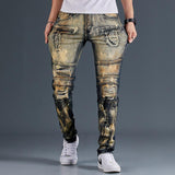 Tactics Style Outdoor Casual Pants Slim Stretch Skinny Motorcycle Jeans