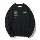 Off White Sweatshirts Long Sleeve round Neck Sweater Graffiti Sketch Letter Arrow Pure Cotton round-Neck Pullover